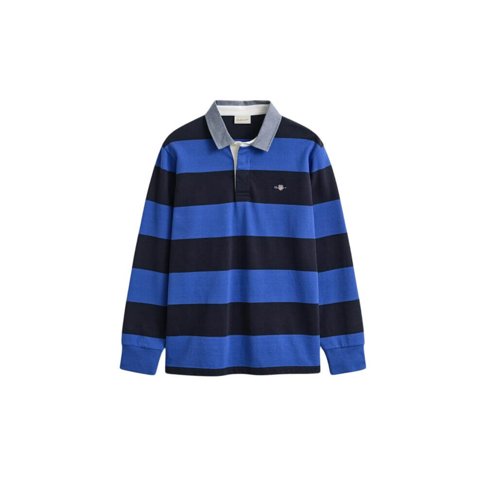 GANT Chambray Collar Striped Heavy Rugger